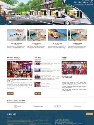 Thiết kế web Bất động sản Hoàng Gia Minh