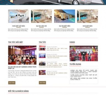 Thiết kế web Bất động sản Hoàng Gia Minh